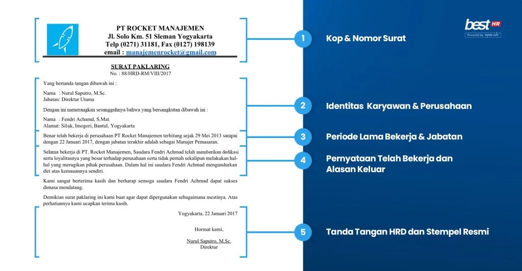 3 BEST Software Indonesia Powered by ProInt Surat paklaring official work experience letter with job position and performance details for employment verification and legal documentation in Indonesia