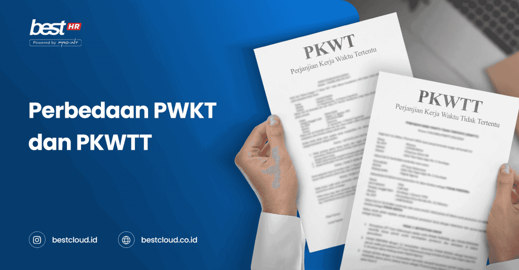 PKWT and PKWTT employment contract types comparison in Indonesia highlighting differences in work duration benefits and legal status for HR and business management