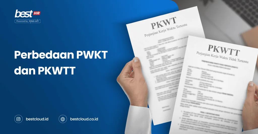 PKWT and PKWTT employment contract types comparison in Indonesia, highlighting differences in work duration, benefits, and legal status for HR and business management.