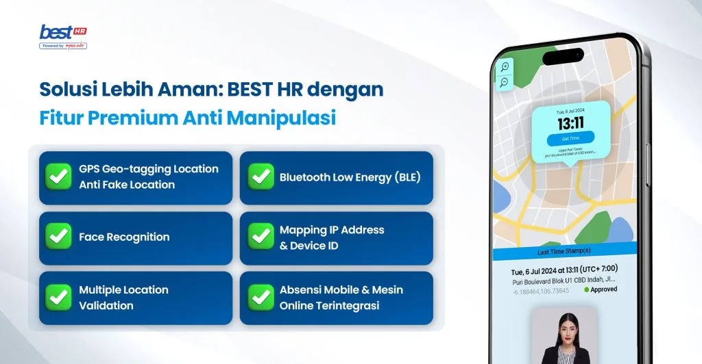 3 BEST Software Indonesia Powered by ProInt Real time GPS geo tagging system for employee attendance tracking in Indonesia featuring location validation history recording and easy monitoring via mobile devices