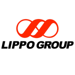 LIPPO GROUP logo on a bright orange background representing a leading Indonesian conglomerate with diverse business ventures