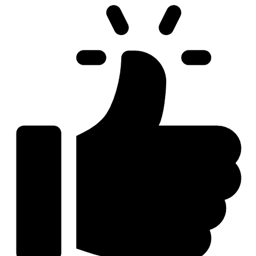 Thumbs up icon representing approval or success in cloud software solutions