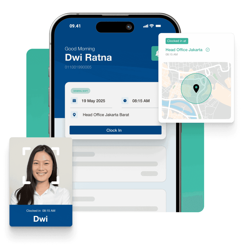Advanced employee attendance tracking software with GPS location clock inout features and biometric authentication for efficient workforce management
