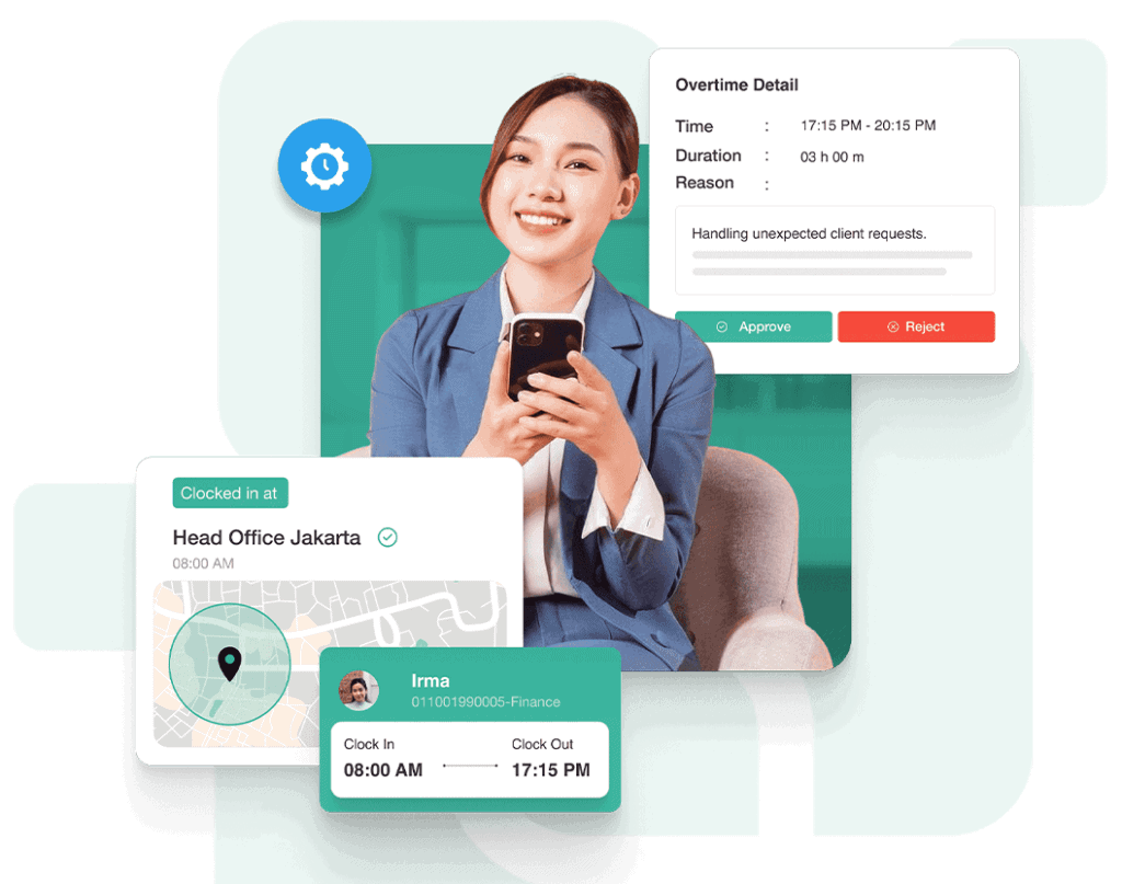 Flexible workforce management software for seamless employee attendance tracking and overtime approval in Indonesia