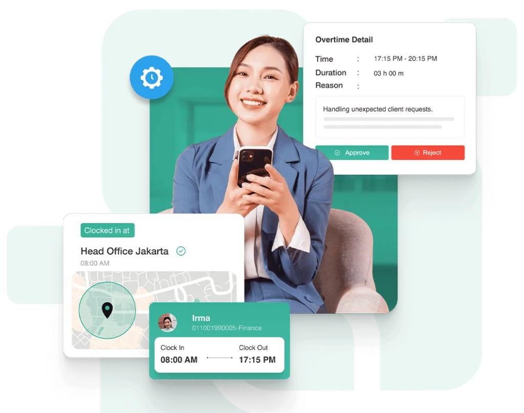 Flexible workforce management software for seamless employee attendance tracking and overtime approval in Indonesia