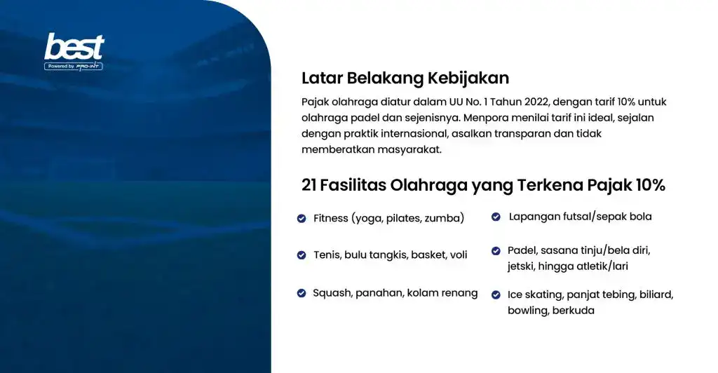 1  BEST Software Indonesia  Powered by ProInt Best Cloud Indonesia Software   Powered by Pro Int for Sports Facility Tax Policy