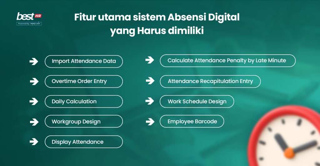 Sistem absensi digital modern untuk pengelolaan kehadiran dan lembur karyawan secara efisien dan akurat