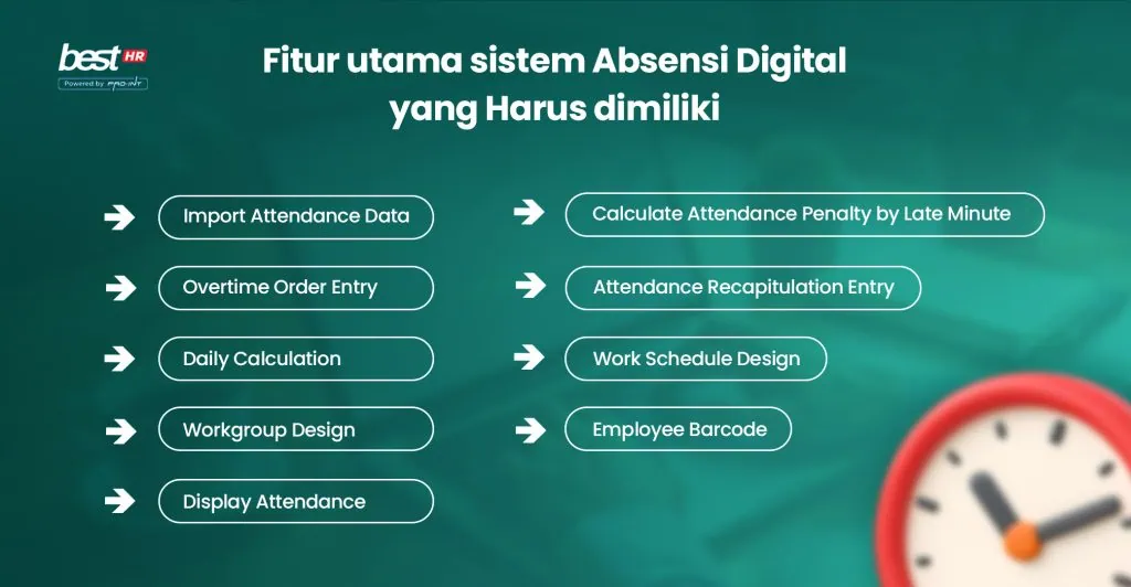 Sistem Absensi Digital Terbaru BEST Software Indonesia Powered by ProInt Sistem absensi digital modern untuk pengelolaan kehadiran dan lembur karyawan secara efisien dan akurat