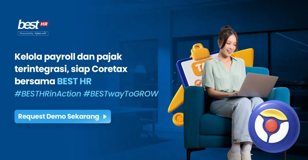 Best Software Indonesia ProInt BEST Software Indonesia Powered by ProInt Image of Jaminan Hari Tua JHT program overview with a green card and informational content about pension security and financial planning for employees' future.