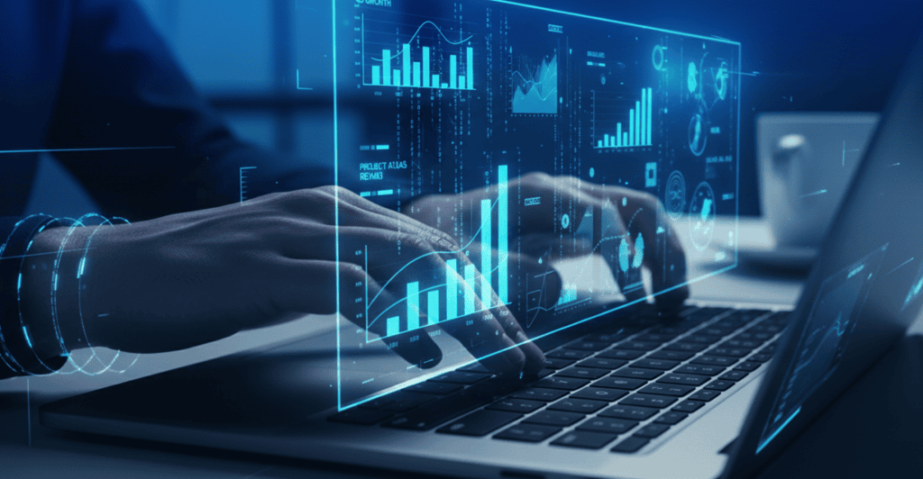 BEST ERP Digital business analytics dashboard showing real time data and insights for strategic decision making in ERP 2026