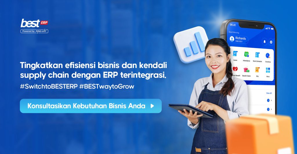 Dengan BEST ERP Perusahaan dapat mengelola inventory purchasing penjualan dan distribusi jadi lebih mudah dalam satu platform yang terhubung secara real time