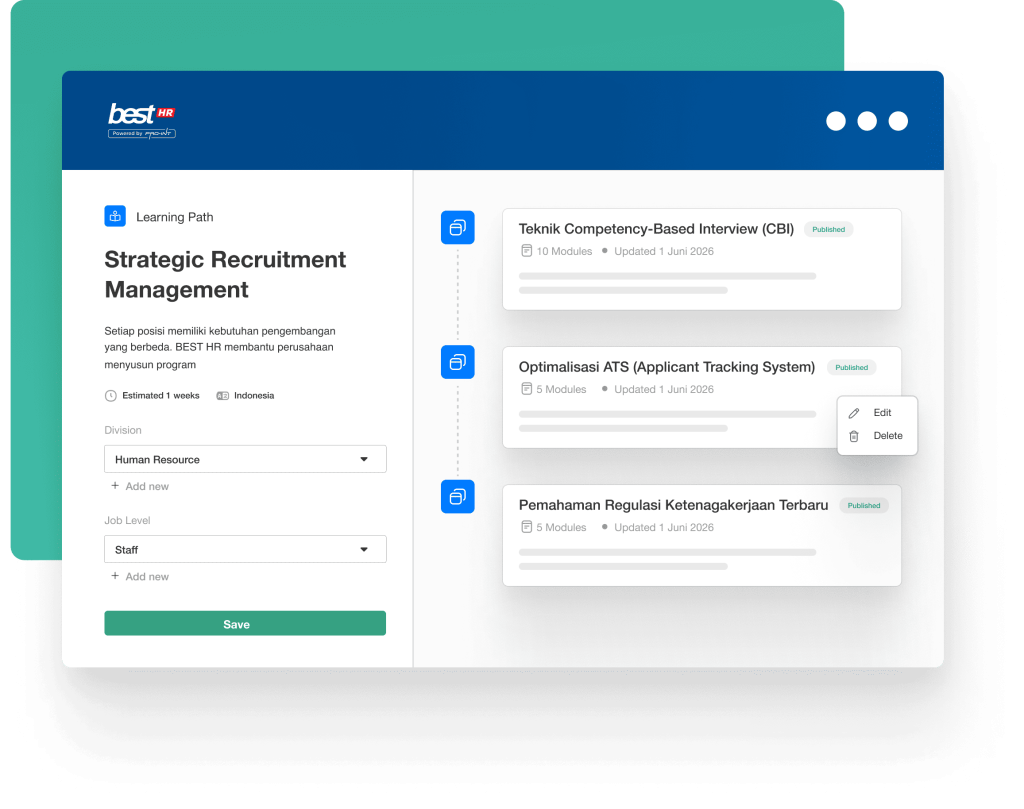 LMSStrategic Recruitment Management02 BEST Software Indonesia Powered by ProInt BEST Software Indonesia Powered by ProInt